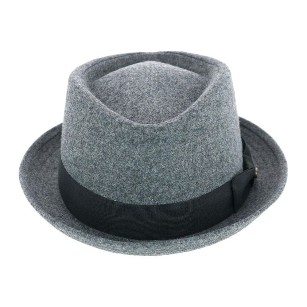 Epoch Hats Company Men's Diamond Shape Wool Fedora with Grosgrain Hatband